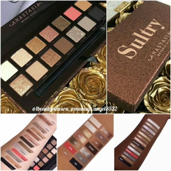 Новая палетка теней для век Anastasia Beverly Hills Sultry Eyeshadows Palette Holiday 2018: информация и свотчи